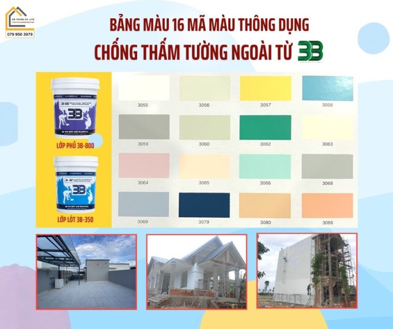 Chống Thấm Lộ Thiên 3b-800 (sàn Mái & Tường Ngoài) - Bền Màu Gấp Đôi 