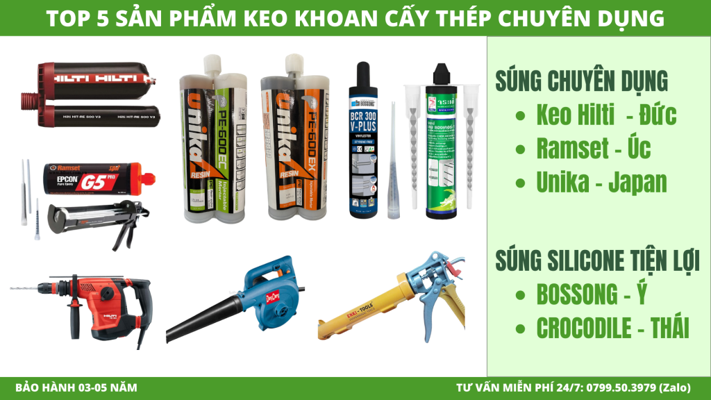 top 5 keo khoan cấy thép chất lượng