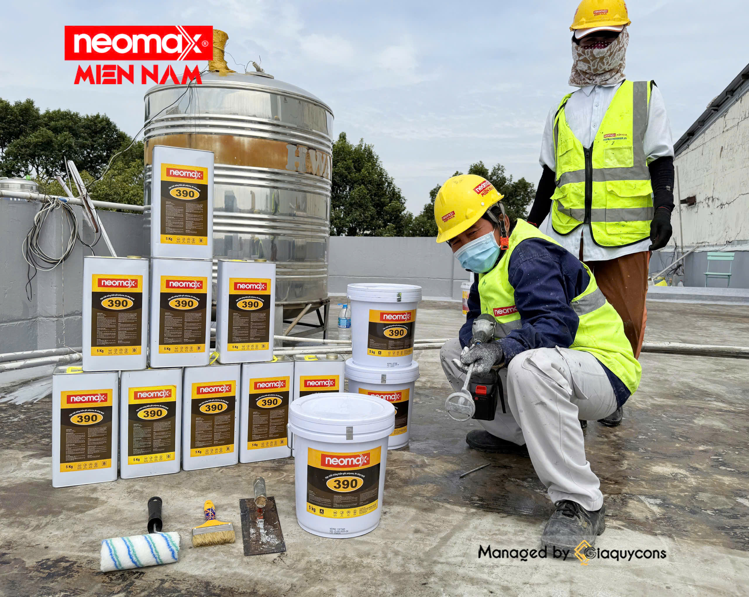 PHA TRỘN CHỐNG THẤM NEOMAX 390