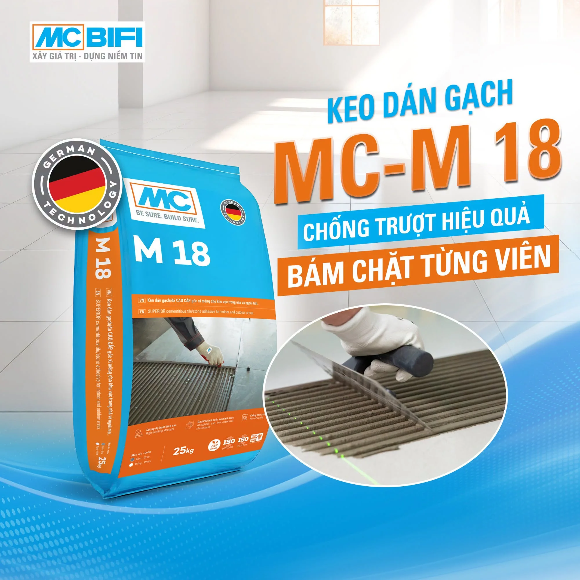 keo dán gạch M18