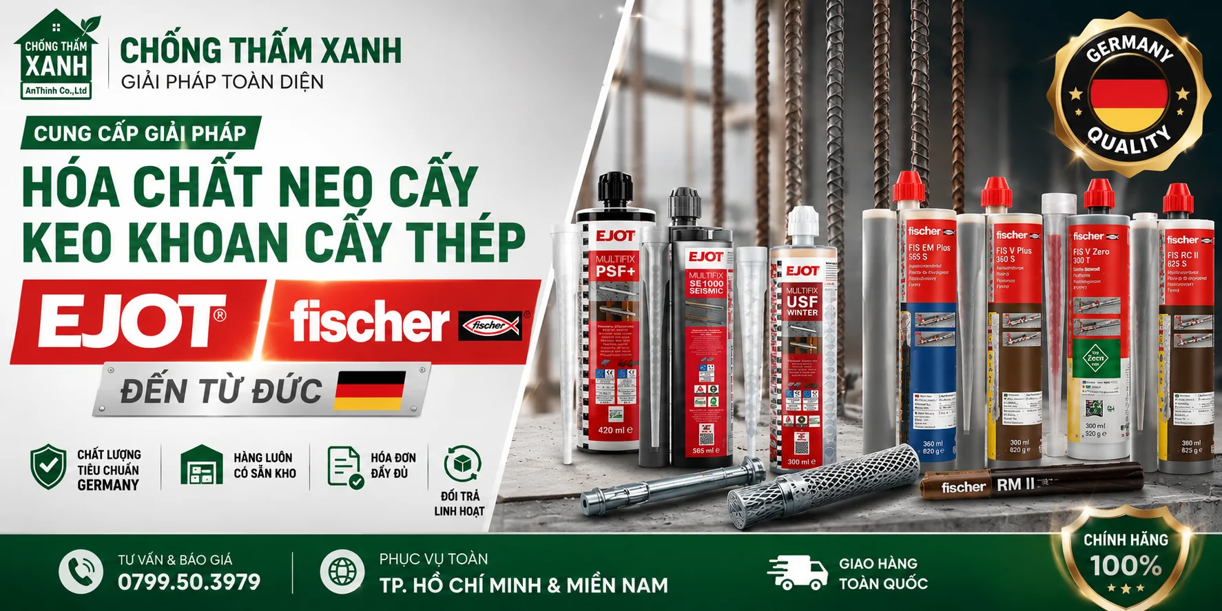hóa chất neo Cấy Thép