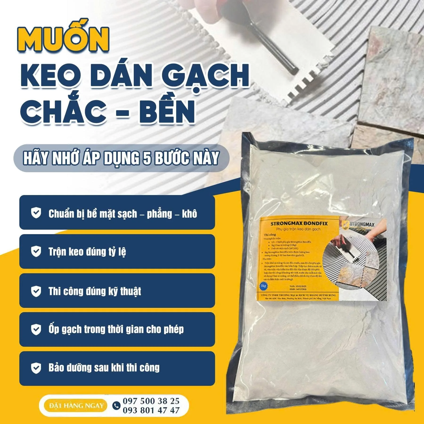PHỤ GIA TRỘN KEO DÁN GẠCH BONDFIX
