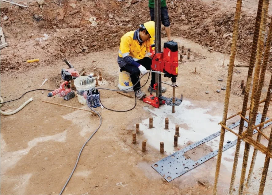 keo khoan cấy bu lông neo móng cẩu tháp