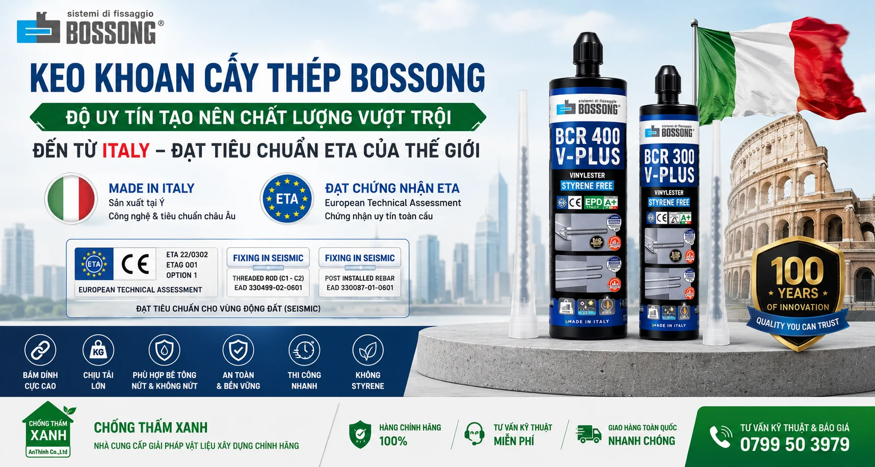 THƯƠNG HIỆU KEO BOSSONG ITALY
