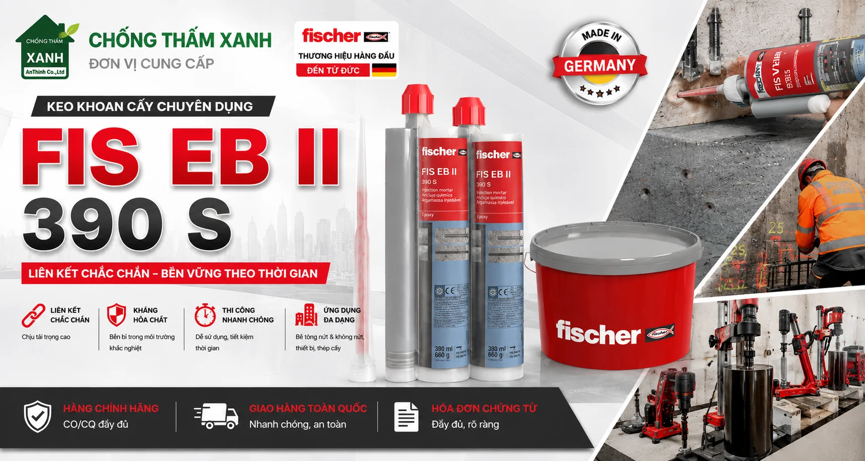 hóa chất neo cấy Fischer FIS EB II 390 S