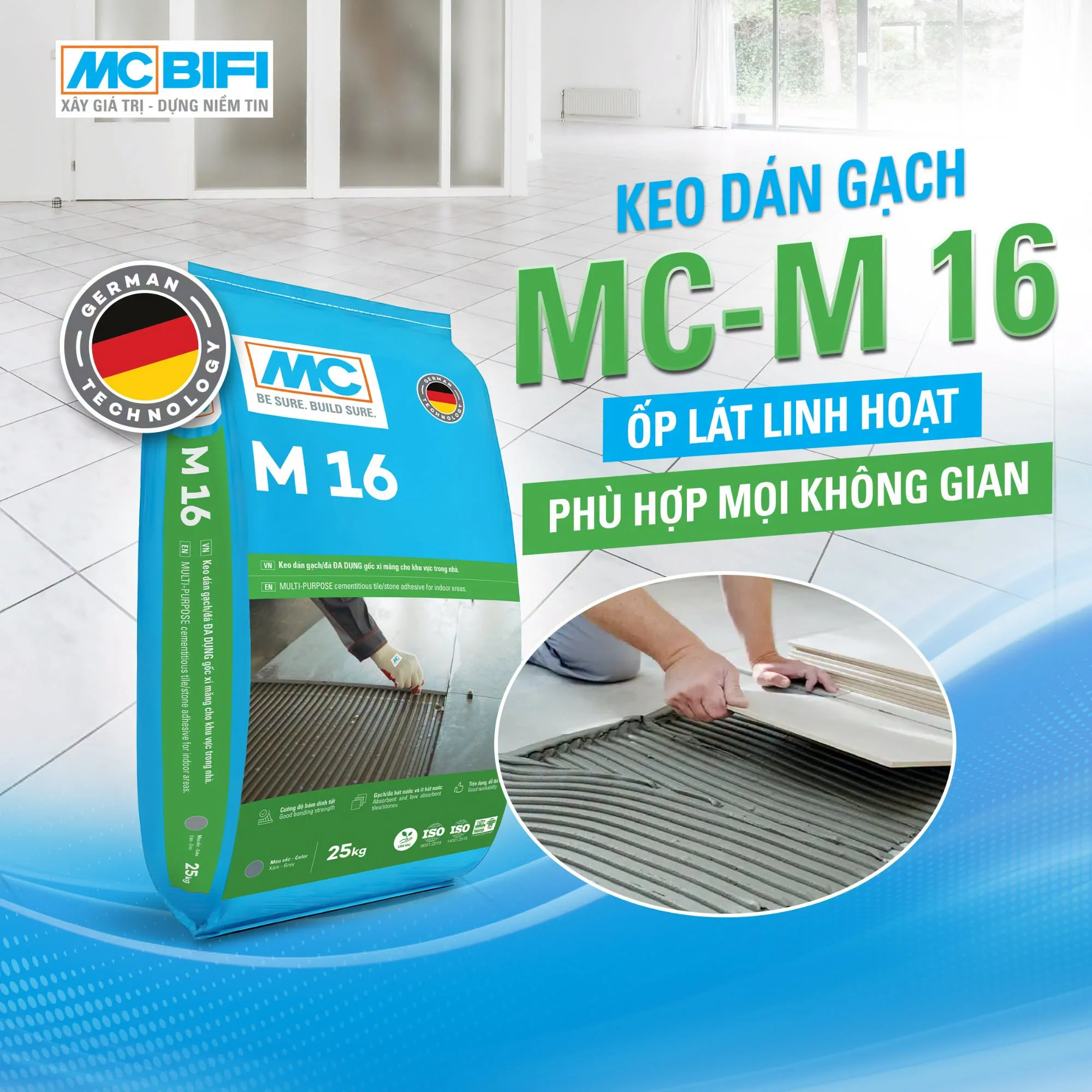Keo dán gạch M16 chính hãng