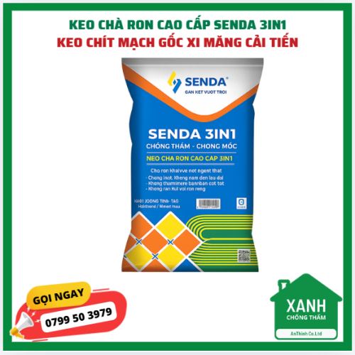 Keo chà ron cao cấp SENDA 3in1 - keo chít mạch gốc xi măng cải tiến