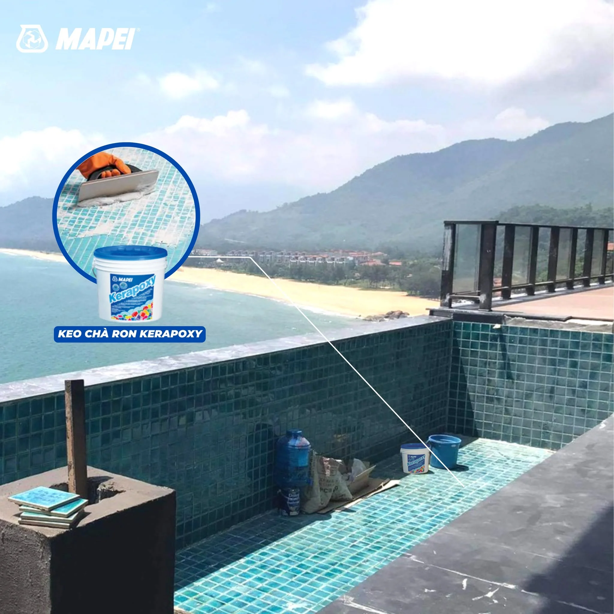 keo chà ron cao cấp hồ bơi