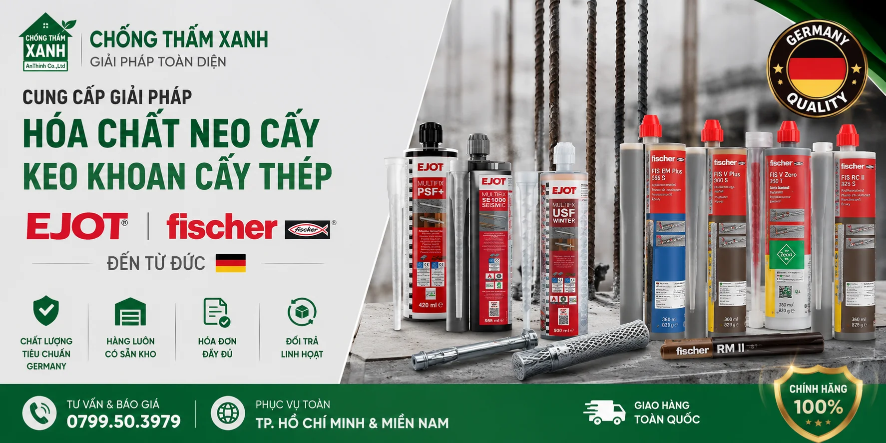 hóa chất neo cấy thép chất lượng từ Đức
