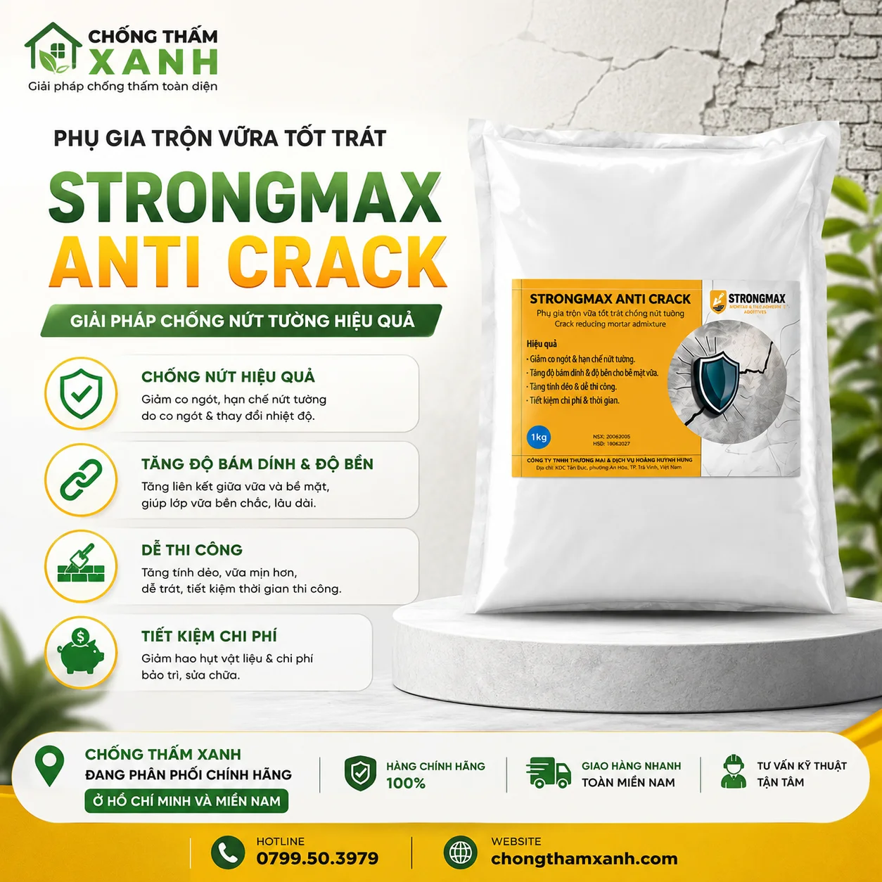 PHỤ GIA STRONGMAX ANTI CRACK 1