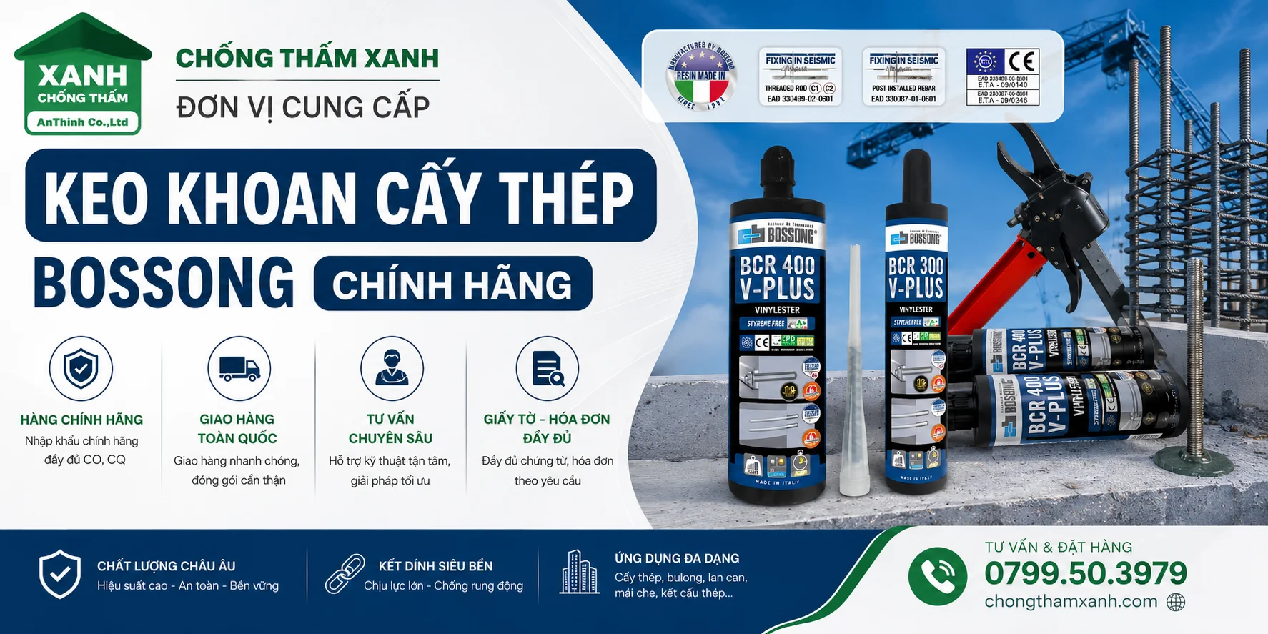 Keo khoan cấy thép hồ chí minh uy tín