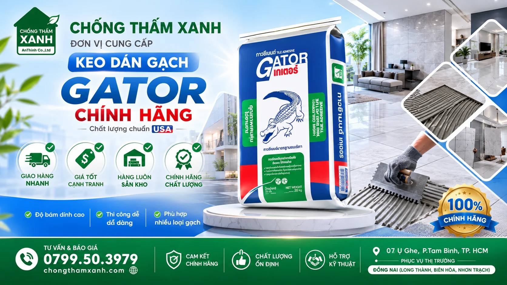 keo dán gạch gator