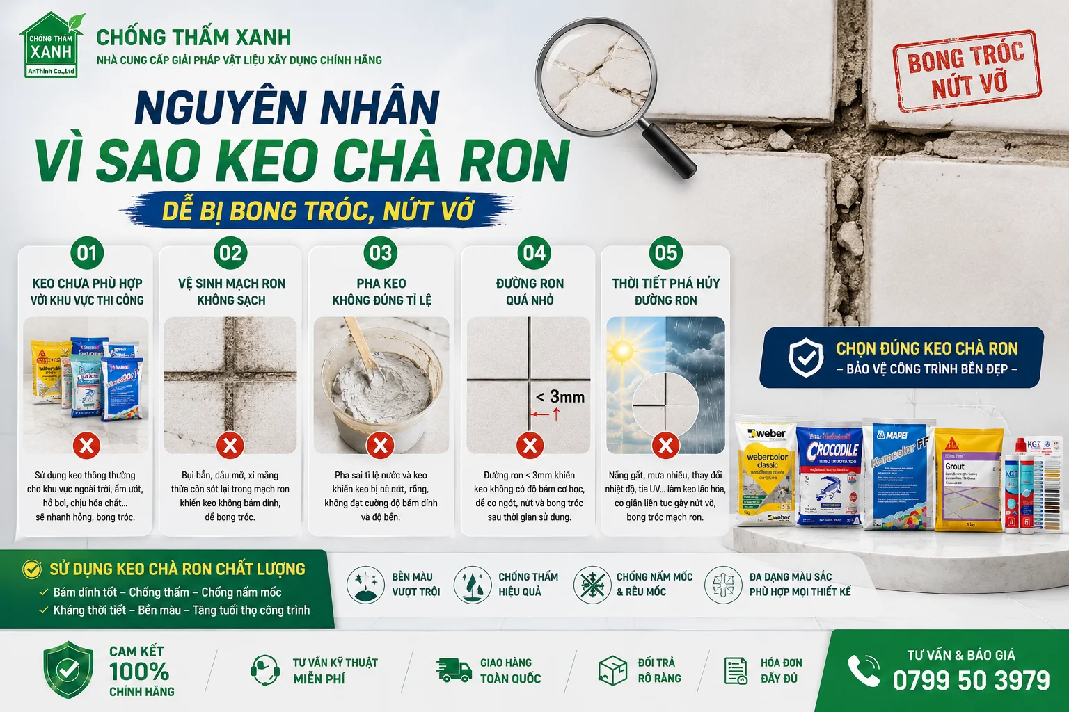 vì sao ron dễ bong tróc