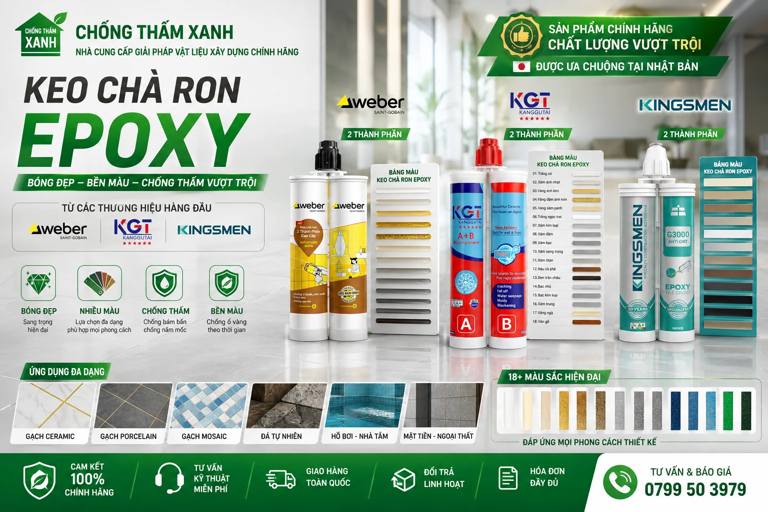 KEO CHÀ RON EPOXY CAO CẤP 1