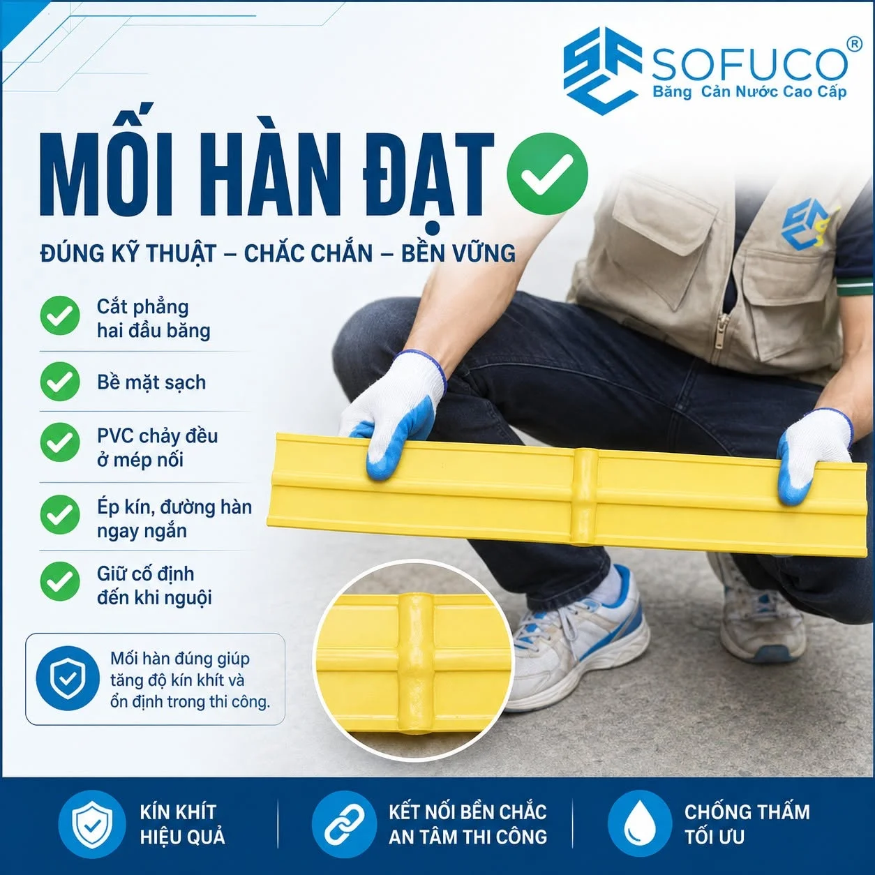 hướng dẫn hàn băng cản nước đúng kĩ thuật