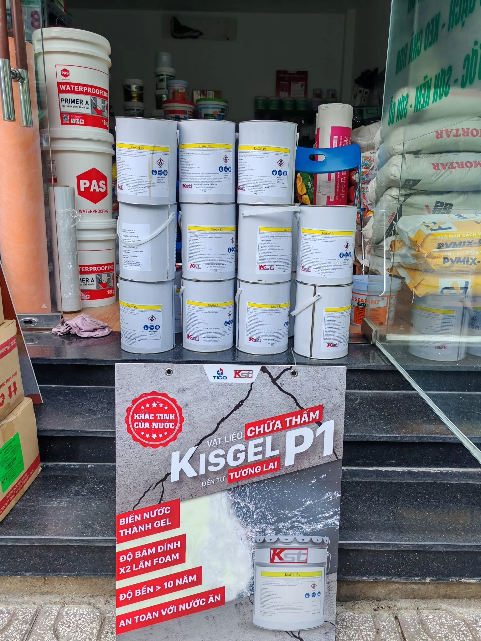 VẬT LIỆU KISGEL P1 XỬ LÝ THẤM TẦNG HẦM