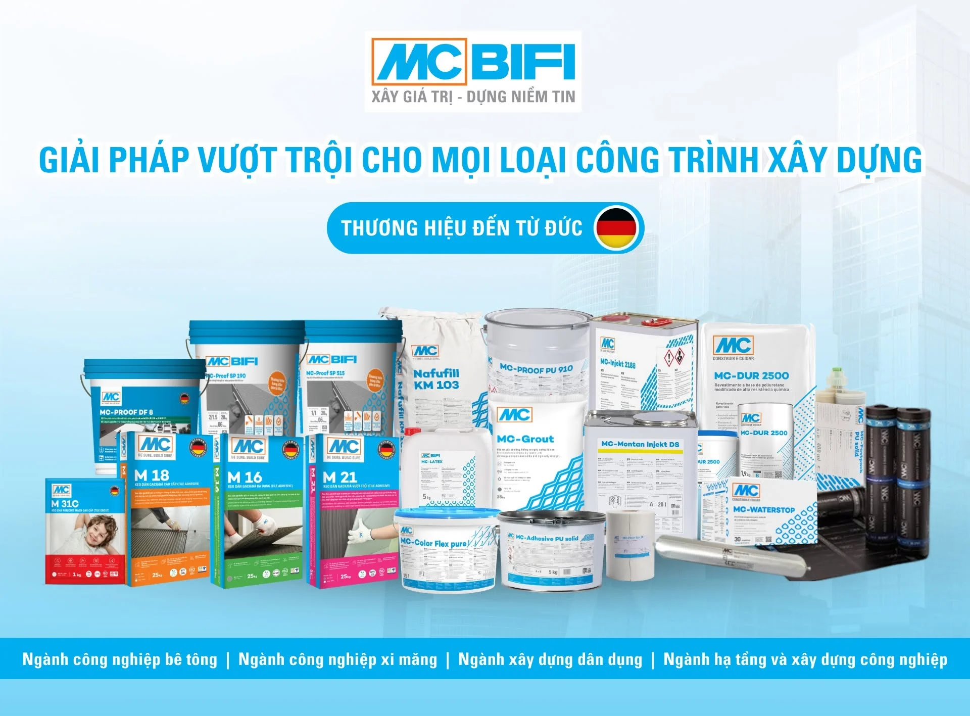 Sản phẩm MC BIFI - Giải pháp xây dựng vượt trội từ Đức