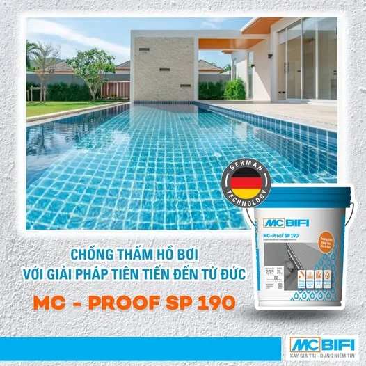 Sản phẩm chống thấm hồ bơi MC-PROOF SP 190 công nghệ Đức