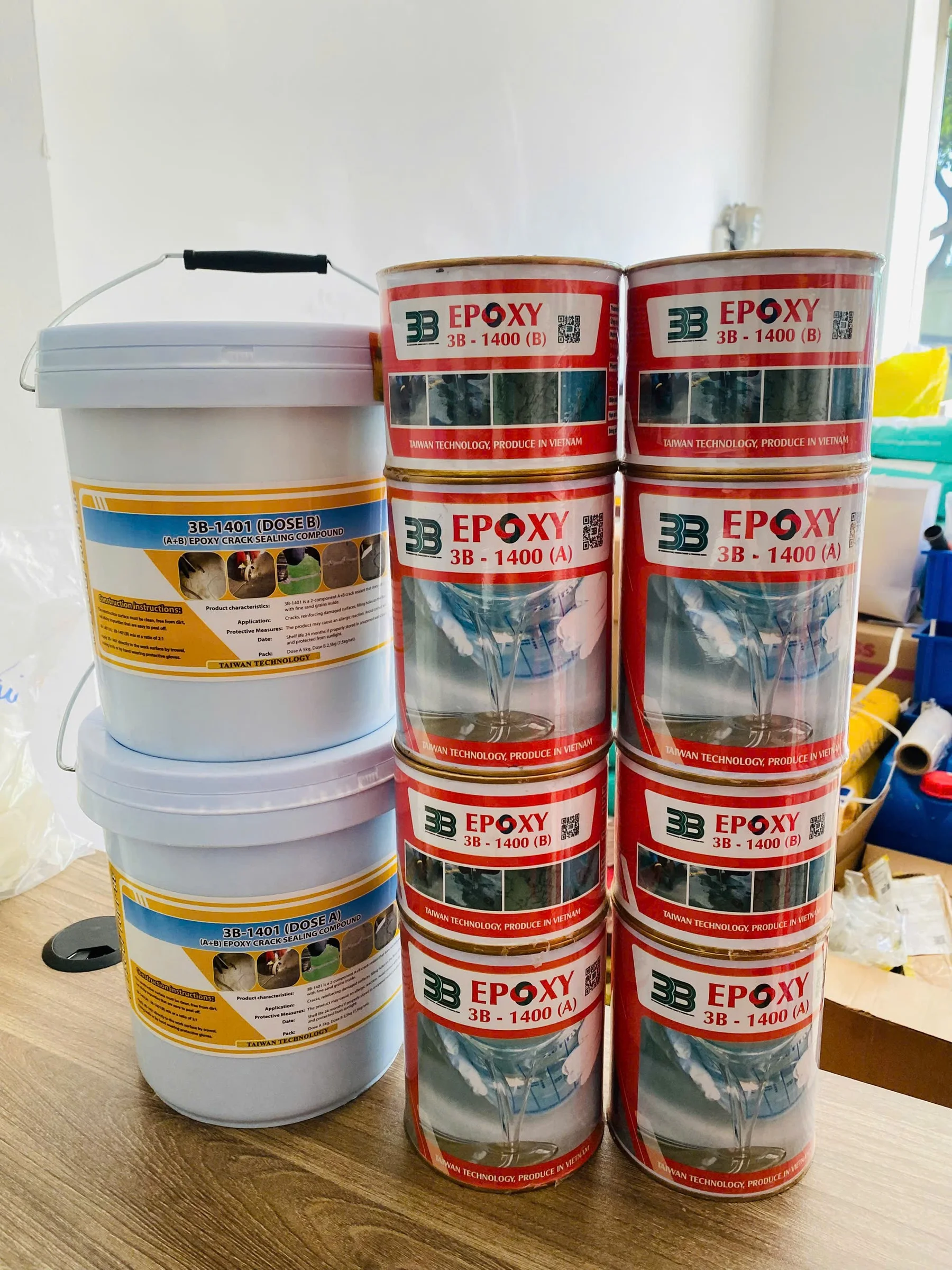 Thùng và lon keo epoxy 3B Epoxy 3B-1400 và 3B-1401